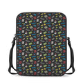 Video Game Gadgets Pattern Print Rectangular Crossbody Bag