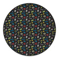 Video Game Gadgets Pattern Print Round Floor Mat