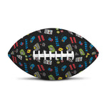 Video Game Gadgets Pattern Print Rugby Ball
