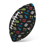 Video Game Gadgets Pattern Print Rugby Ball