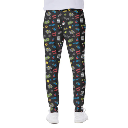 Video Game Gadgets Pattern Print Scuba Joggers