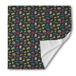 Video Game Gadgets Pattern Print Silk Bandana