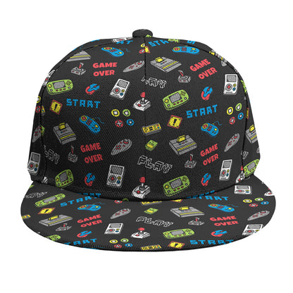 Video Game Gadgets Pattern Print Snapback Cap