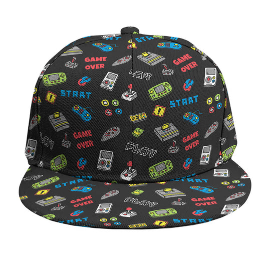 Video Game Gadgets Pattern Print Snapback Cap