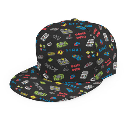 Video Game Gadgets Pattern Print Snapback Cap