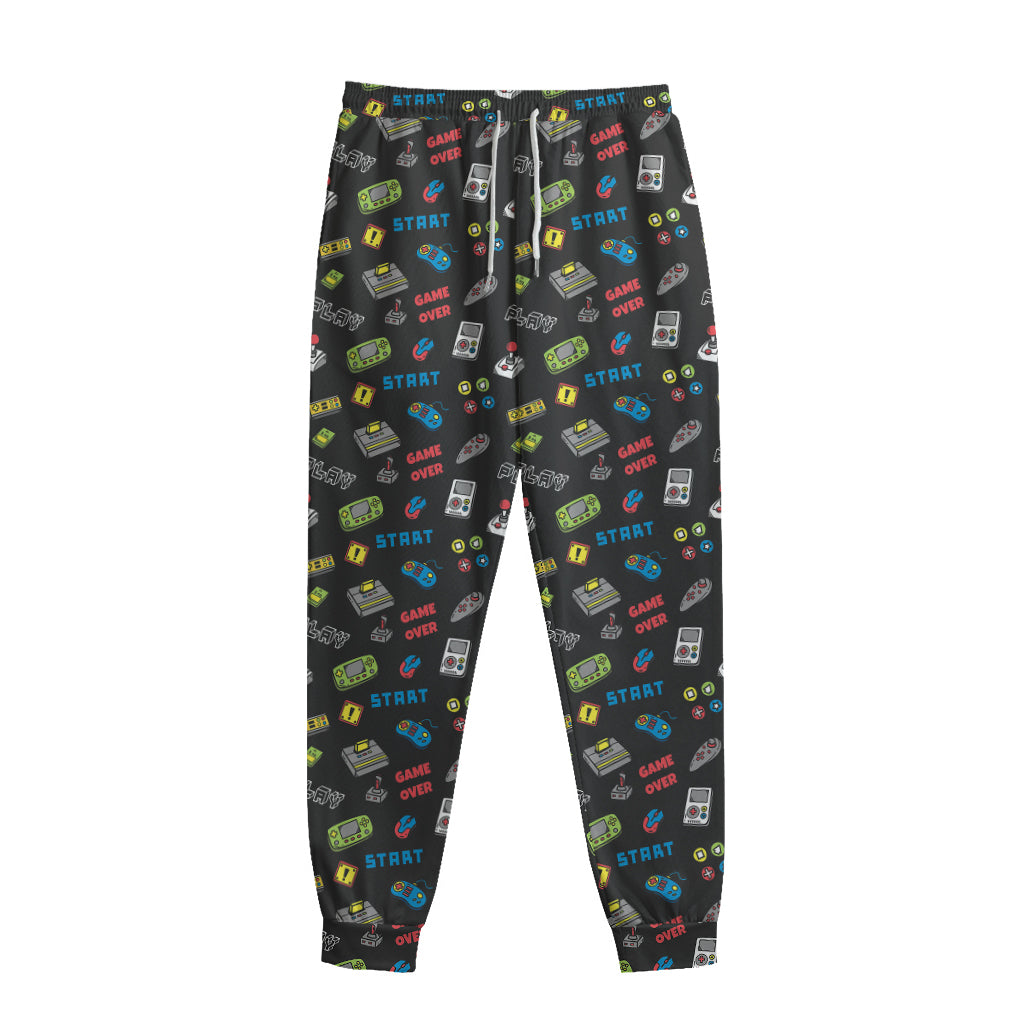Video Game Gadgets Pattern Print Sweatpants