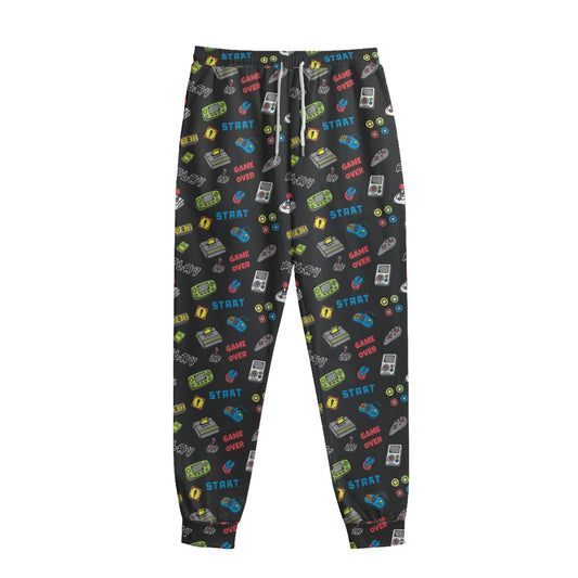 Video Game Gadgets Pattern Print Sweatpants