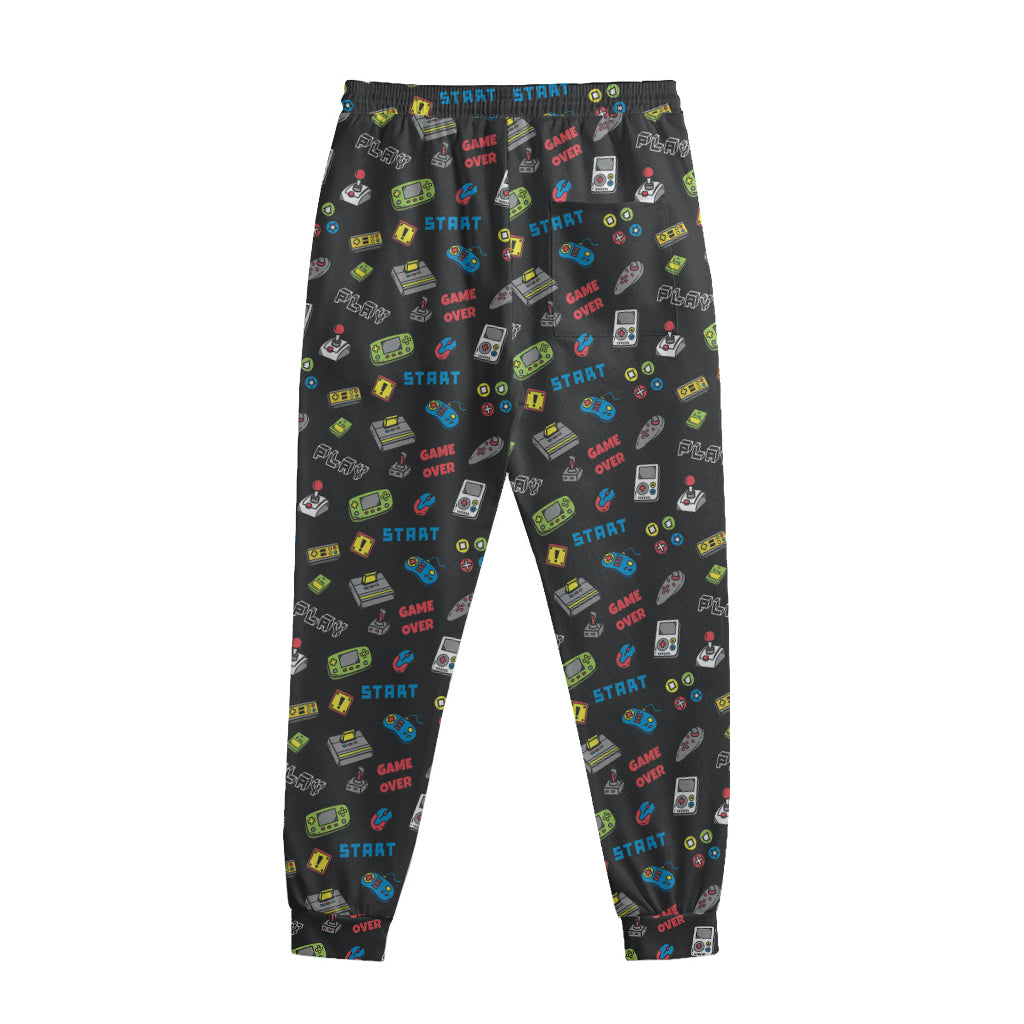 Video Game Gadgets Pattern Print Sweatpants