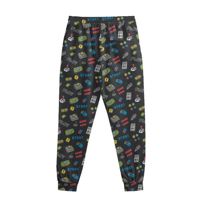 Video Game Gadgets Pattern Print Sweatpants