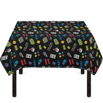 Video Game Gadgets Pattern Print Tablecloth