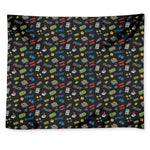 Video Game Gadgets Pattern Print Tapestry