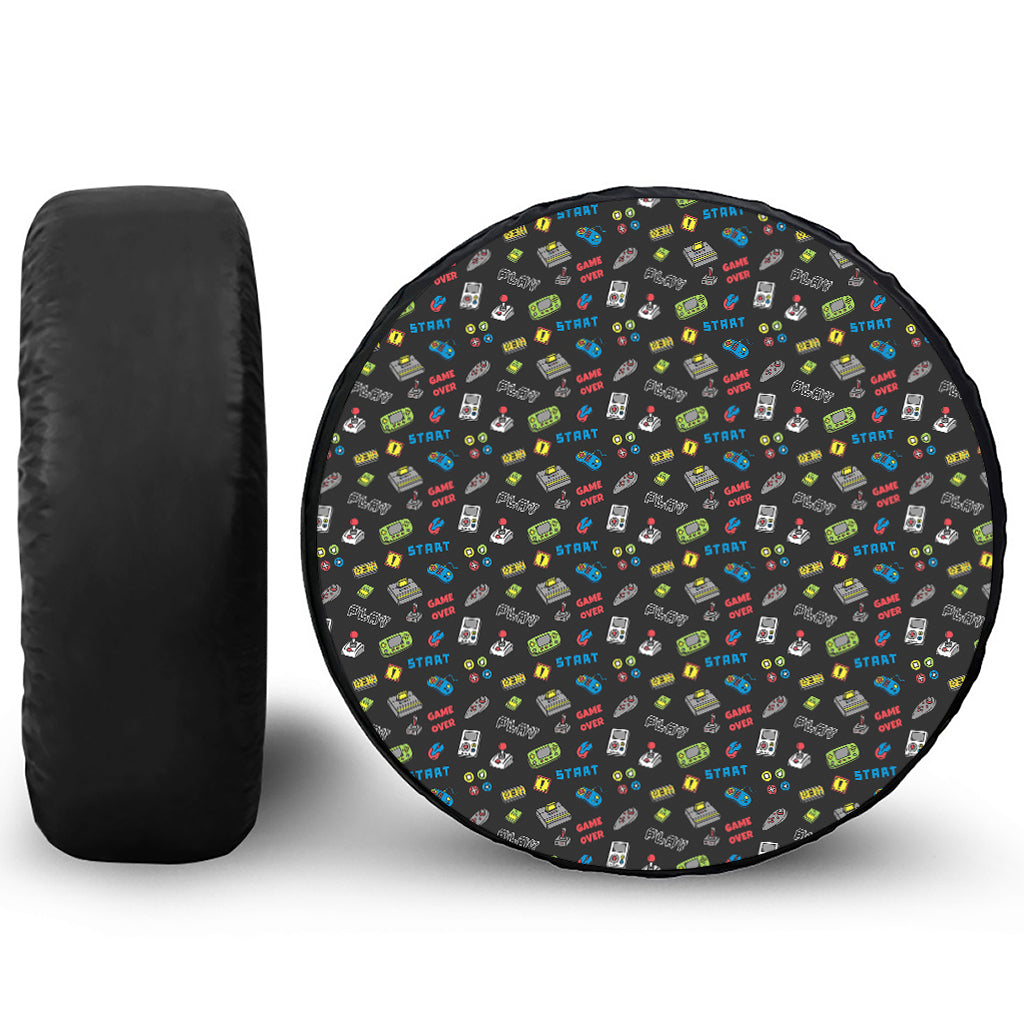 Video Game Gadgets Pattern Print Tire Cover