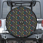 Video Game Gadgets Pattern Print Tire Cover With Camera Hole