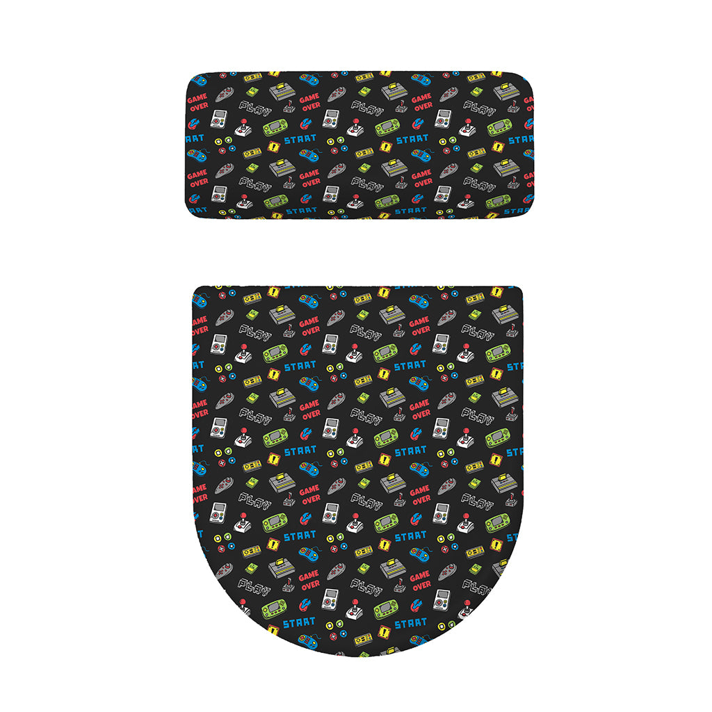 Video Game Gadgets Pattern Print Toilet Lid And Tank Cover Set