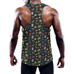 Video Game Gadgets Pattern Print Training Tank Top
