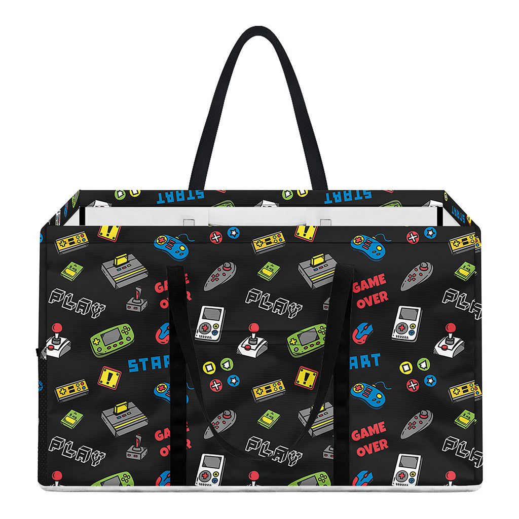 Video Game Gadgets Pattern Print Utility Tote Bag