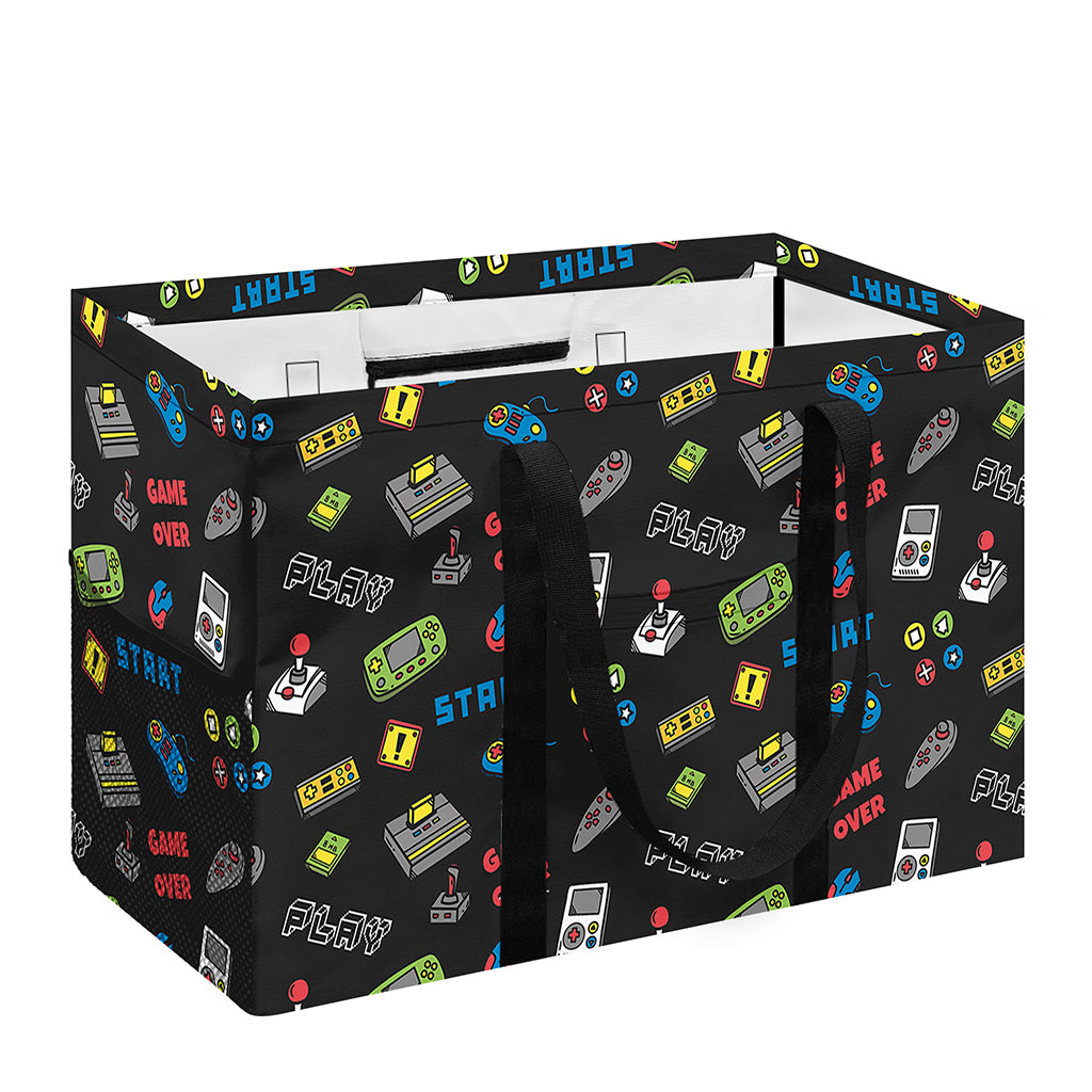 Video Game Gadgets Pattern Print Utility Tote Bag