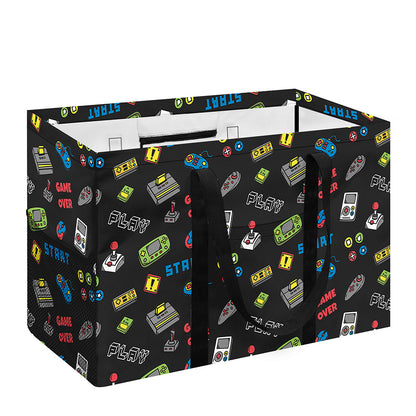 Video Game Gadgets Pattern Print Utility Tote Bag
