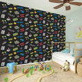 Video Game Gadgets Pattern Print Wall Sticker