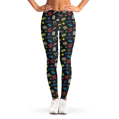 Video Game Gadgets Pattern Print Women's Leggings