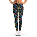 Video Game Gadgets Pattern Print Women's Leggings