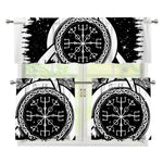 Viking Celtic Trinity Knot Print 3 Piece Kitchen Curtains