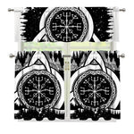 Viking Celtic Trinity Knot Print 3 Piece Kitchen Curtains