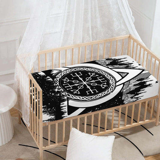 Viking Celtic Trinity Knot Print Baby Crib Sheet