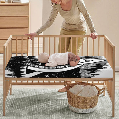 Viking Celtic Trinity Knot Print Baby Crib Sheet