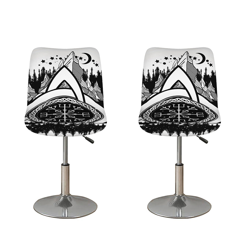 Viking Celtic Trinity Knot Print Bar Stool Covers