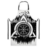 Viking Celtic Trinity Knot Print Bib Apron With Pocket