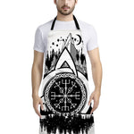 Viking Celtic Trinity Knot Print Bib Apron With Pocket