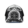 Viking Celtic Trinity Knot Print Black Mesh Trucker Cap