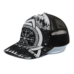 Viking Celtic Trinity Knot Print Black Mesh Trucker Cap