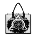 Viking Celtic Trinity Knot Print Canvas Tote Bag