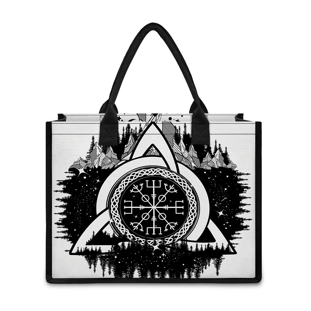 Viking Celtic Trinity Knot Print Canvas Tote Bag