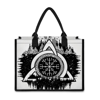 Viking Celtic Trinity Knot Print Canvas Tote Bag