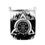 Viking Celtic Trinity Knot Print Collapsible Laundry Basket