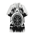 Viking Celtic Trinity Knot Print Cotton Hawaiian Shirt