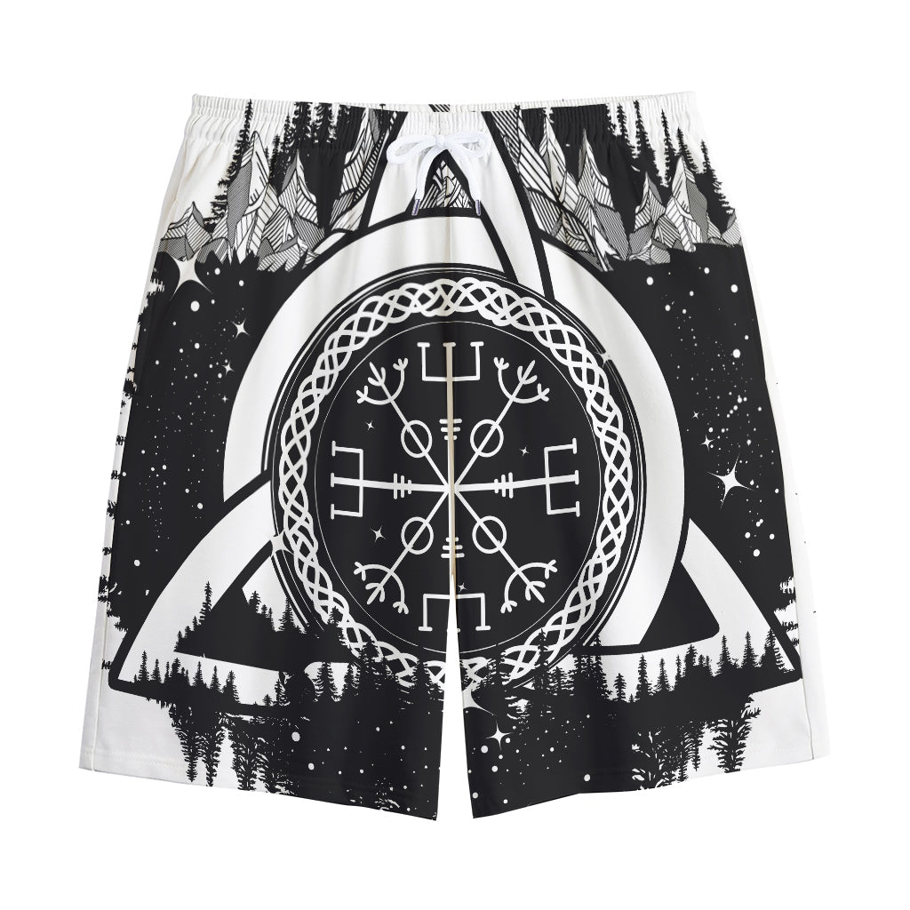 Viking Celtic Trinity Knot Print Cotton Shorts