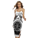 Viking Celtic Trinity Knot Print Cross Back Cami Dress