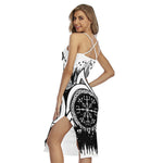 Viking Celtic Trinity Knot Print Cross Back Cami Dress
