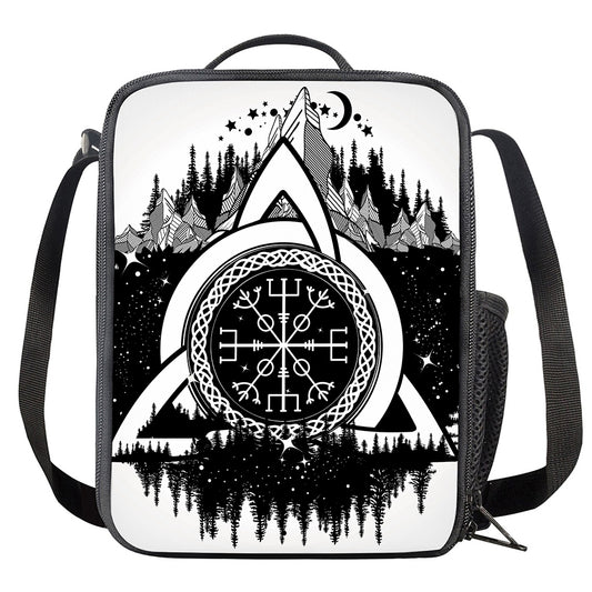 Viking Celtic Trinity Knot Print Crossbody Lunch Bag