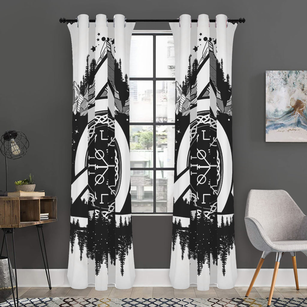 Viking Celtic Trinity Knot Print Curtain