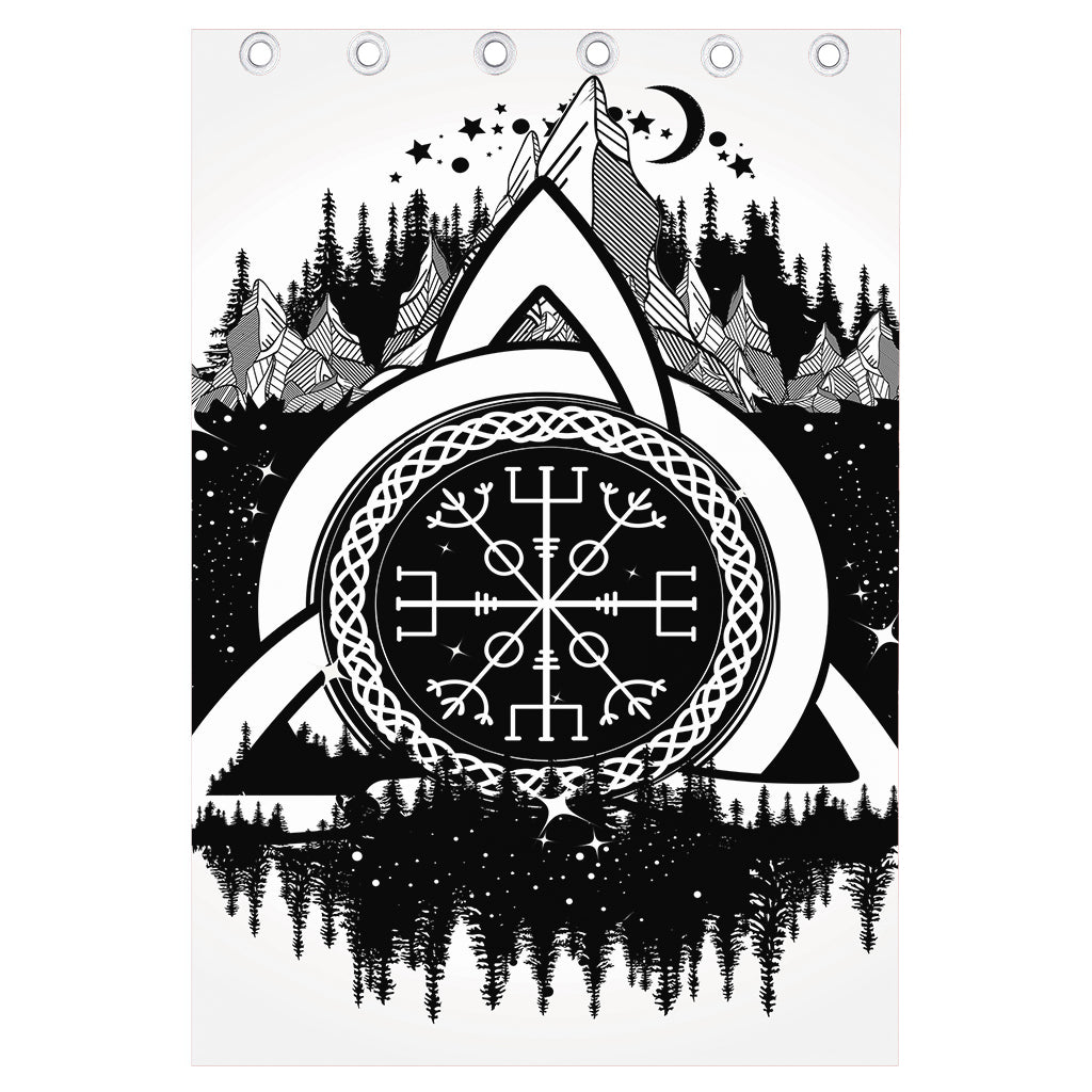 Viking Celtic Trinity Knot Print Curtain