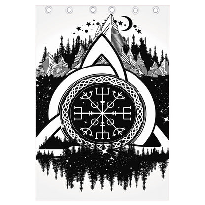Viking Celtic Trinity Knot Print Curtain