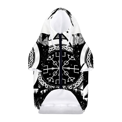 Viking Celtic Trinity Knot Print Dog Zip Up Hoodie