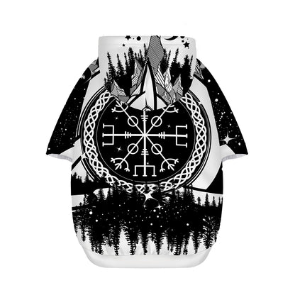 Viking Celtic Trinity Knot Print Dog Zip Up Hoodie