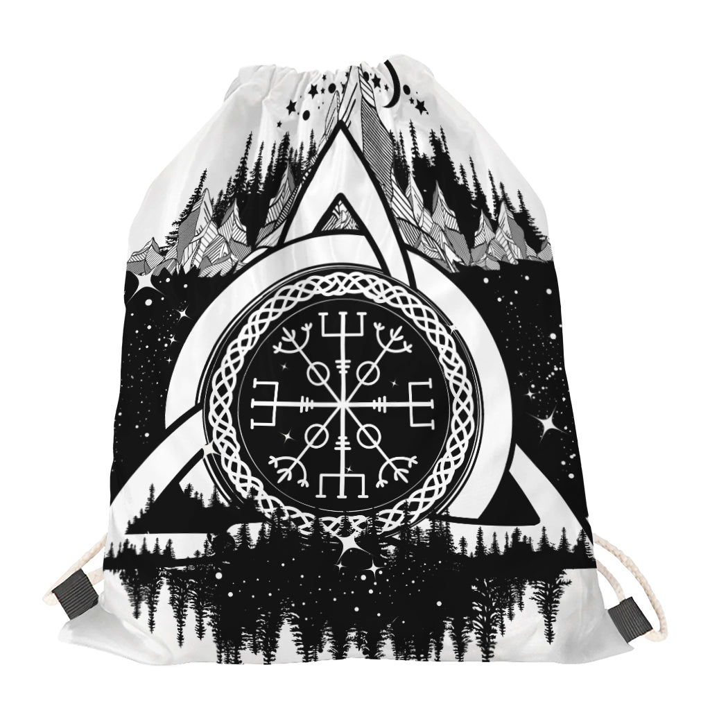 Viking Celtic Trinity Knot Print Drawstring Bag