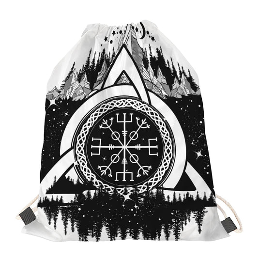 Viking Celtic Trinity Knot Print Drawstring Bag